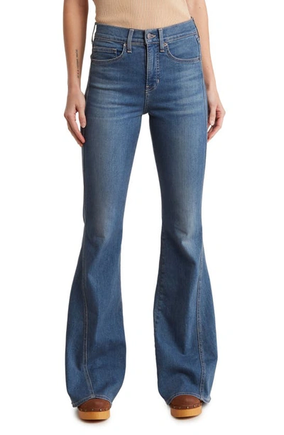 Shop Veronica Beard Sheridan Flare Jeans In Dark Hale