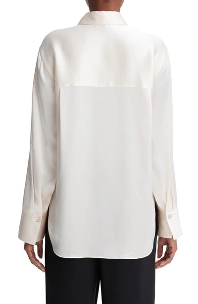 Shop Vince Relaxed Silk Blouse In Chiffon