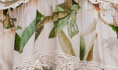 Shop Allsaints Zora Alessandra Floral Long Sleeve Minidress In Chalk White