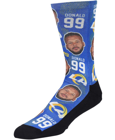 Shop Rock 'em Men's Aaron Donald Los Angeles Rams Football Guy Multi Crew Socks