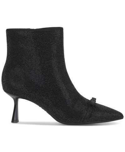 Shop Inc International Concepts Women's Delphia Embellished Mid-heel Booties, Created For Macy's In Black Crystal