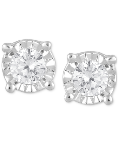 Shop Forever Grown Diamonds Lab Grown Diamond Stud Earrings (1/5 Ct. T.w.) In Sterling Silver