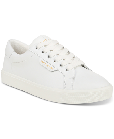 Shop Sam Edelman Women's Ethyl Lace-up Low-top Sneakers In Heritage White