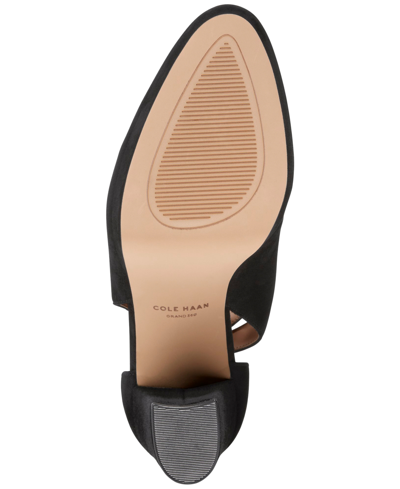 Shop Cole Haan Women's Remi Ankle-strap Platform Pumps In Dark Silver Metallic Leather
