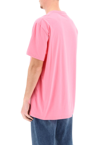 Shop Alexander Mcqueen Mcqueen Graffiti Oversized T-shirt Men In Pink