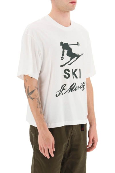 Shop Bally 'ski St. Moritz' Print T-shirt Men In White