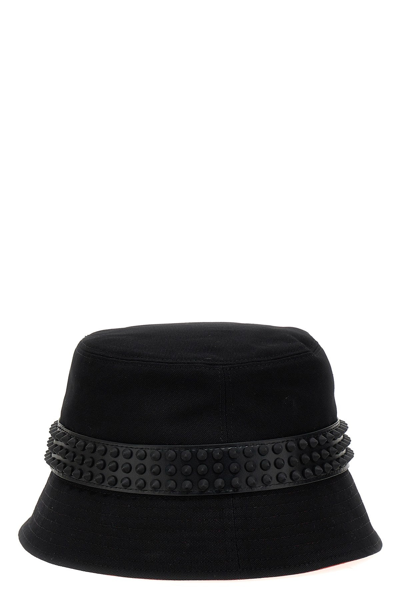 Shop Christian Louboutin Men 'bobino Spikes' Buket Hat In Black