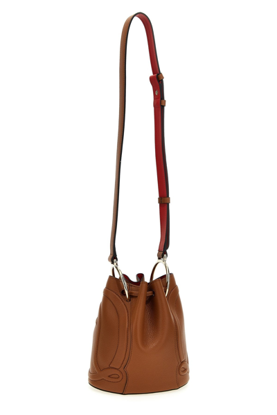 Shop Christian Louboutin Women 'by My Side' Bucket Bag In Brown