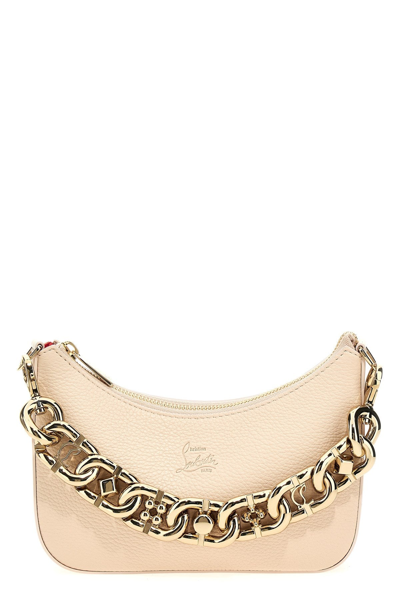 Shop Christian Louboutin Women 'loubila Chain Mini' Shoulder Bag In Cream