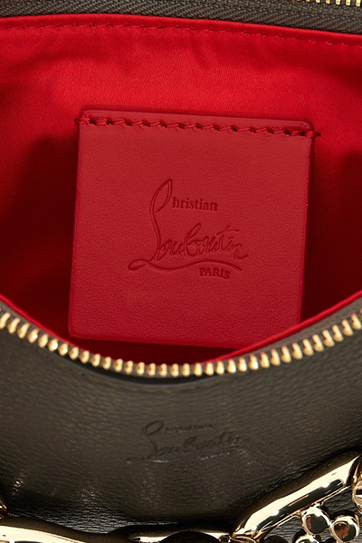 Shop Christian Louboutin Women 'loubila Chain Mini' Shoulder Bag In Gray