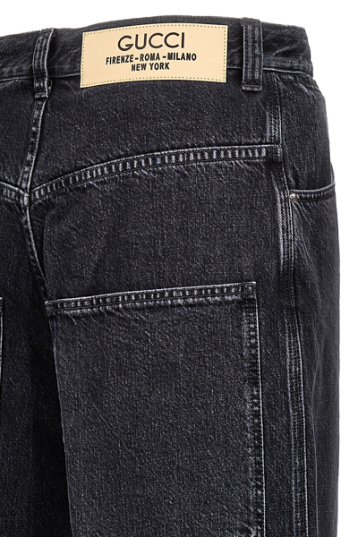 Shop Gucci Men 'skater' Jeans In Black