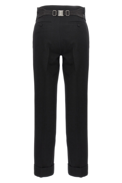 Gucci New Barathea Wool Pants In Black