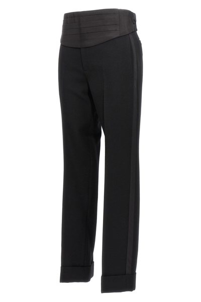Gucci New Barathea Wool Pants In Black