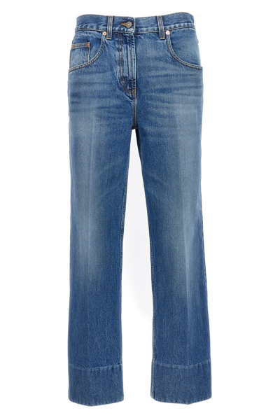 Shop Gucci Women Bootcut Jeans In Blue