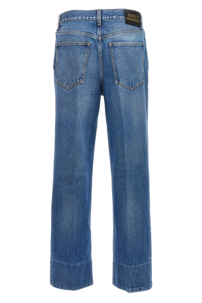 Shop Gucci Women Bootcut Jeans In Blue