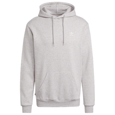 Shop Adidas Originals Mens  Adicolor Essential Trefoil Fleece Hoodie In Grey/multi