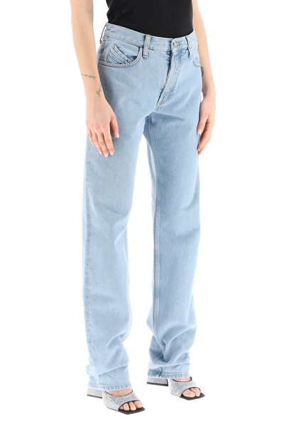 Shop Attico The  'boyfriend' Loose Fit Jeans Women In Blue