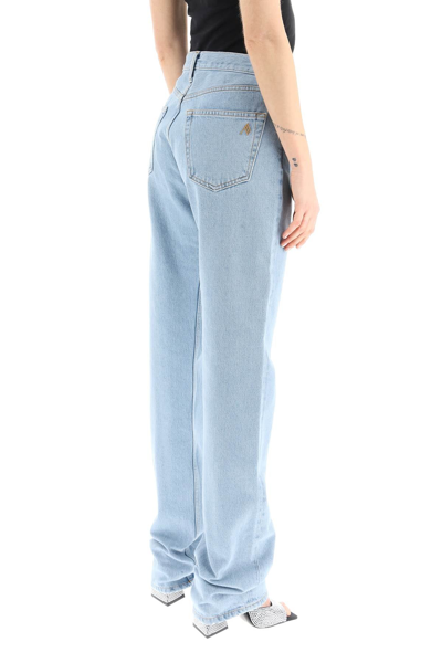 Shop Attico The  'boyfriend' Loose Fit Jeans Women In Blue