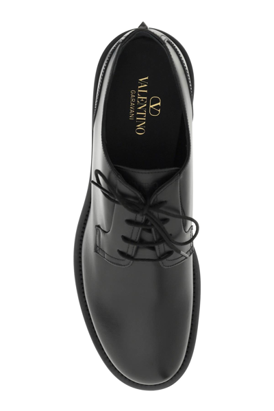 Shop Valentino Garavani Rockstud Essential Derby Shoes Men In Black