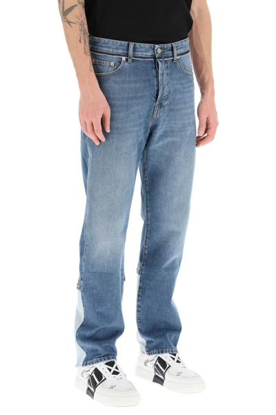 Shop Valentino Regular Fit Rockstud Jeans Men In Blue