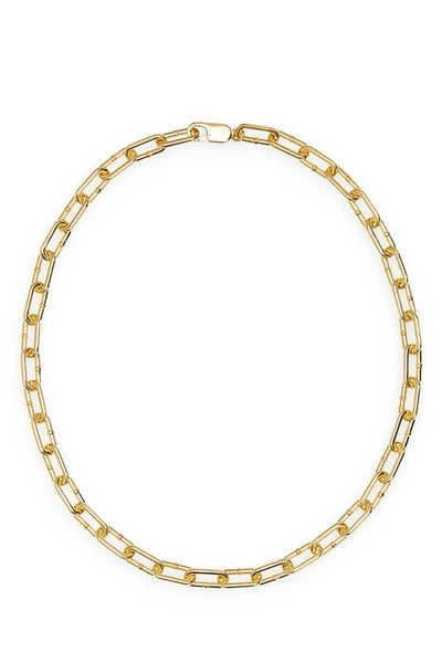 Shop Bottega Veneta Necklaces In Gold