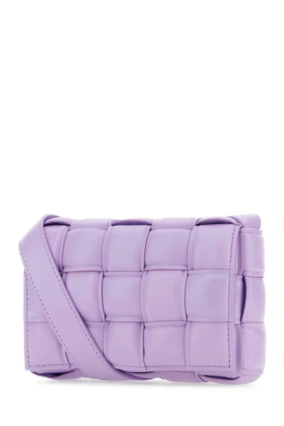 Shop Bottega Veneta Shoulder Bags In Purple