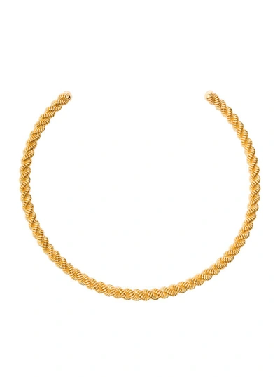 Shop Federica Tosi 'grace' Golden Choker In 18k Gold-plated Metal Woman In Grey