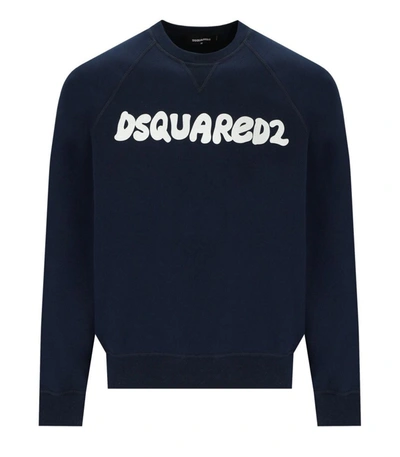 Shop Dsquared2 D2 Cool Blue Sweatshirt