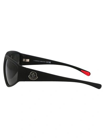 Shop Moncler Sunglasses In 02a Matte Black