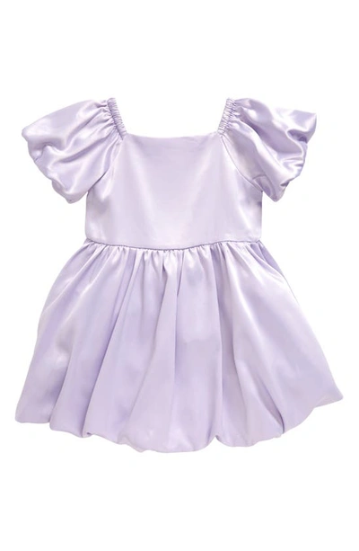Shop Little Angels Kids' Satin Bubble Dress In Purple