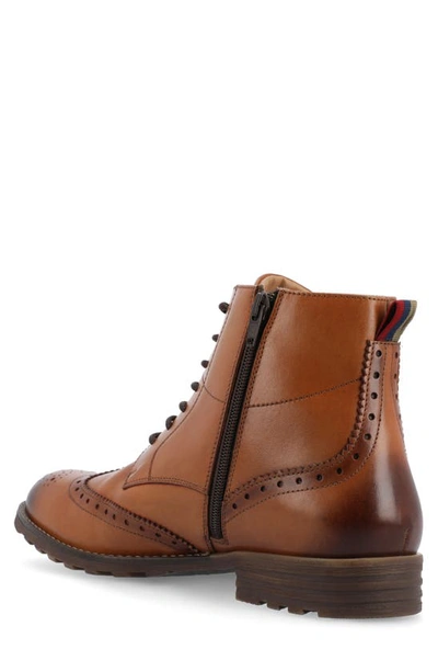 Thomas & Vine Edison Wingtop Ankle Boot In Cognac