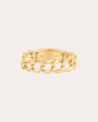 Shop Sara Weinstock Women's Lucia Solid Link Ring In Gold