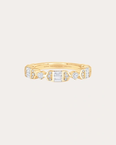 Shop Sara Weinstock Women's Taj Baguette Horizontal Partial Ring In Gold