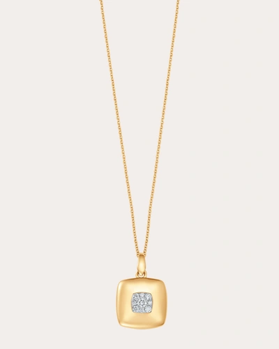 Shop Sara Weinstock Women's Aurora Illusion Small Halo Pendant Necklace In Gold