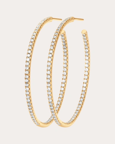 Shop Sara Weinstock Women's Veena Inside-out Diamond Hoop Earrings In Gold
