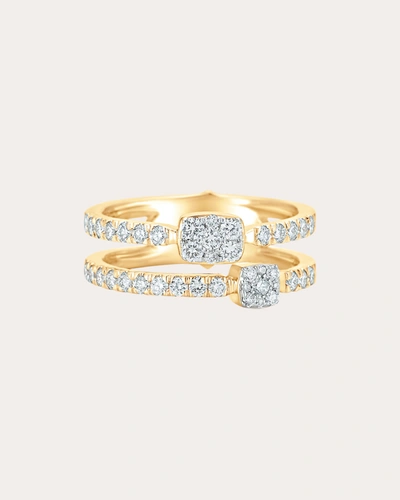 Shop Sara Weinstock Women's Adira Diamond Cushion Cluster Stacking Ring In Gold