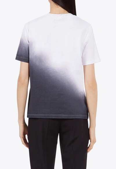 Ferragamo T-shirt With Round Neck And Short Sleeves In Blue