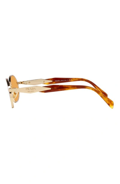 Prada Round-frame Tinted Sunglasses In Pale Gold