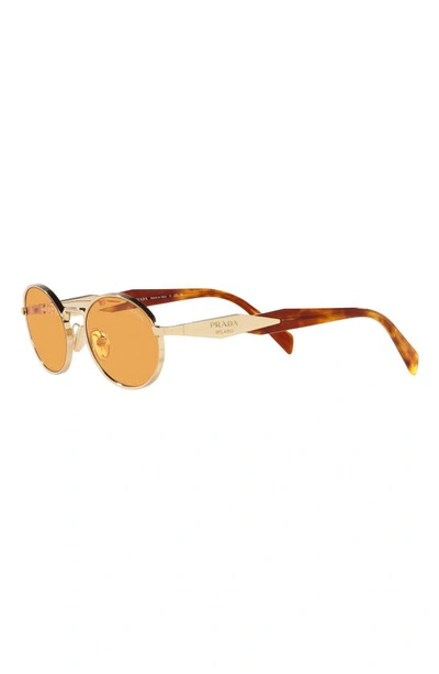 Prada Round-frame Tinted Sunglasses In Pale Gold