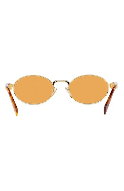 Prada Round-frame Tinted Sunglasses In Pale Gold