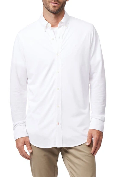 Shop Psycho Bunny Astor Piqué Button-down Shirt In White