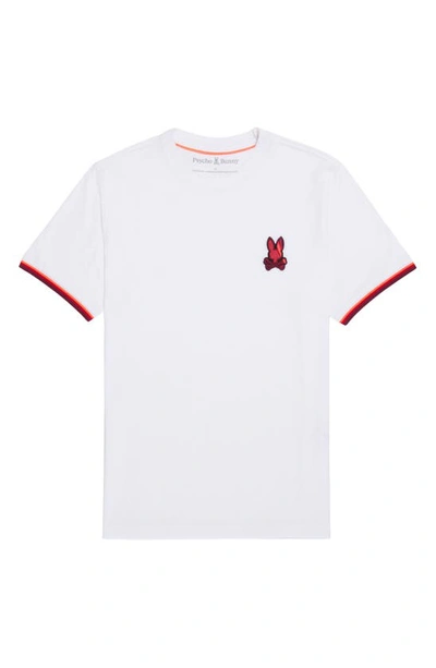 Shop Psycho Bunny Apple Valley Tipped T-shirt In White