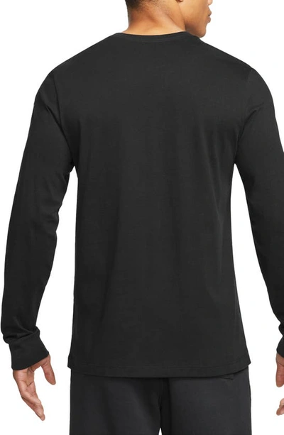 Shop Jordan Brand Long Sleeve Graphic T-shirt In Black/ Gym Red