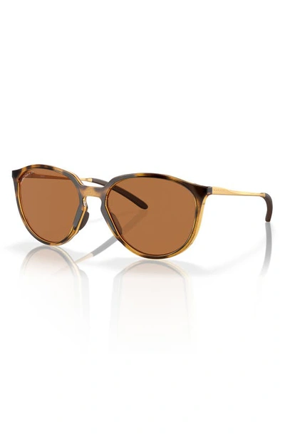 Oakley Sielo 57mm Polarized Round Sunglasses In Bronze