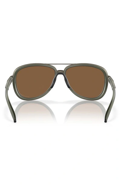 Oakley Split Time 58mm Prizm™ Pilot Sunglasses In Olive