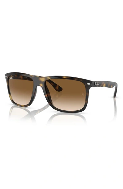 Ray Ban Ray-ban 60mm Polarized Gradient Square Sunglasses In Havana