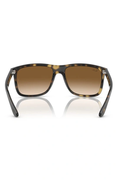 Ray Ban Ray-ban 60mm Polarized Gradient Square Sunglasses In Havana