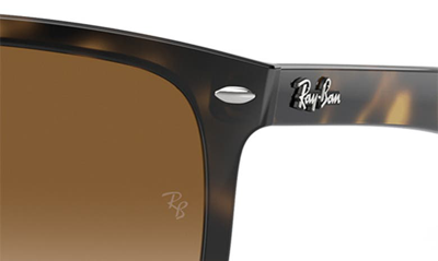 Ray Ban Ray-ban 60mm Polarized Gradient Square Sunglasses In Havana