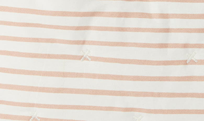 Pehr Water Resistant Coated Organic Cotton Pouch In Stripes Away Rose Pink