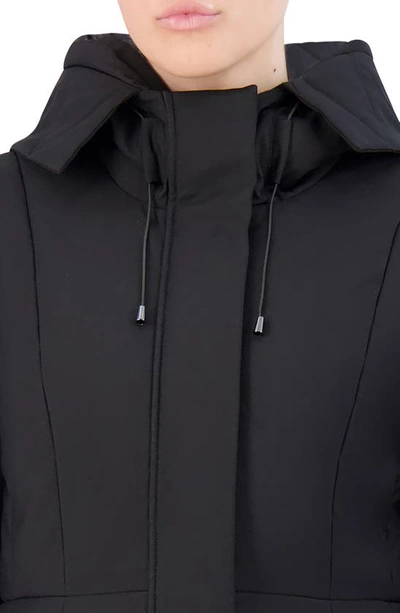 Shop Cole Haan Signature Stretch Twill Parka In Black